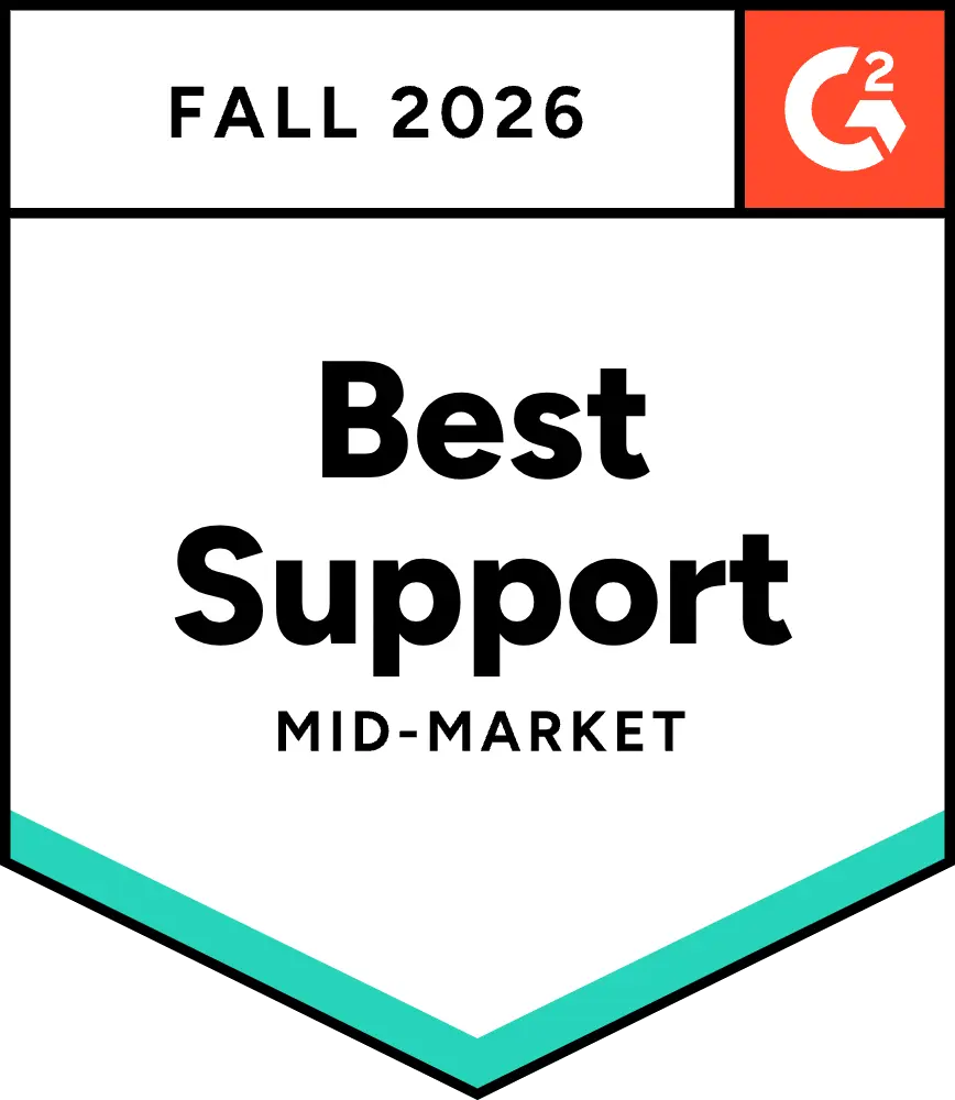 G2 Fall 2026 Best Support Mid-Market