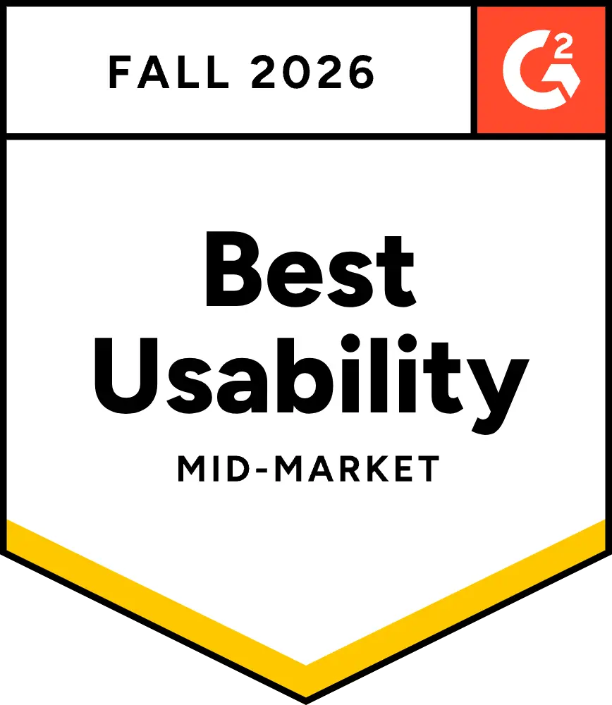 G2 Fall 2026 Best Usability Mid-Market