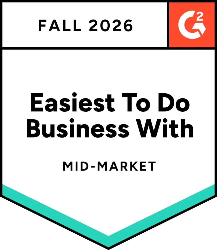 G2 Fall 2026 Easiest To Do Business With Mid-Market